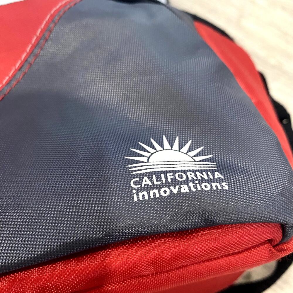 California Innovations Red Insulated Lunch Bag Soft Cooler - Adjustable Strap - Picture 8 of 12